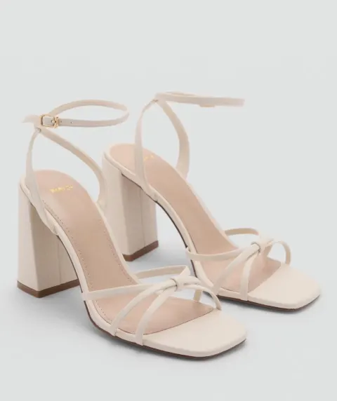 Sandale bloc blanche Mango