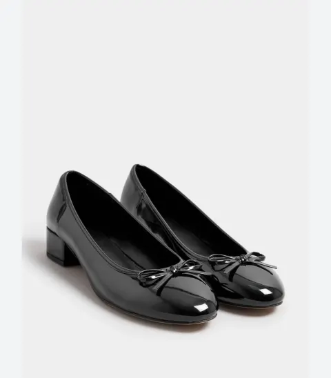 Escarpin bloc noire vernie Next