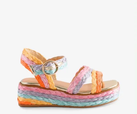 Sandale bloc multicolore Next