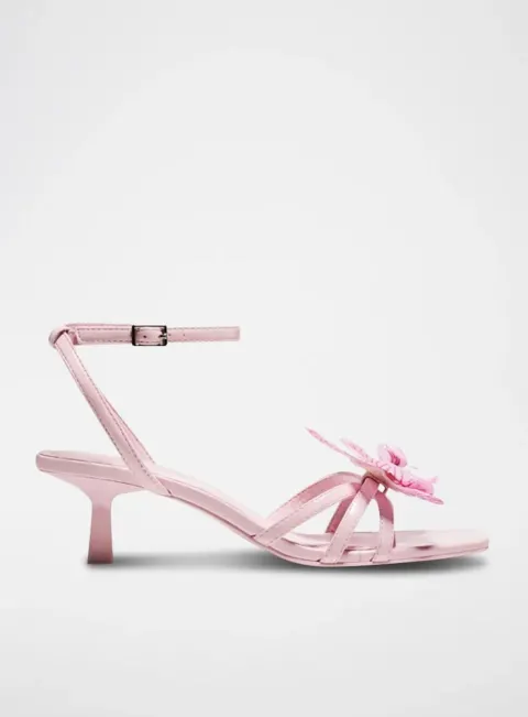 Sandale rose à noeud Bershka