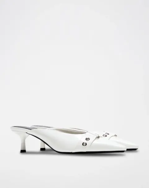 Mule blanche Bershka