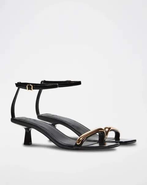 Sandale noire Bershka