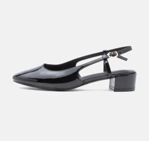 Slingback noire vernie Anna Field