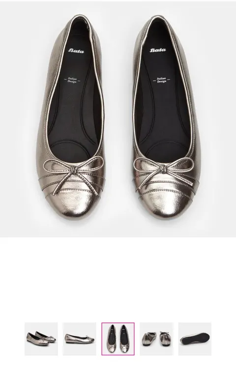 Ballerine or grise Bata