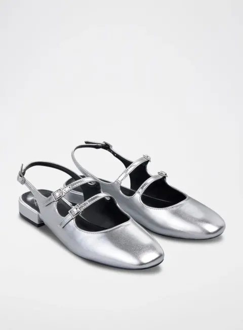 Slingback argentée Alma Blue