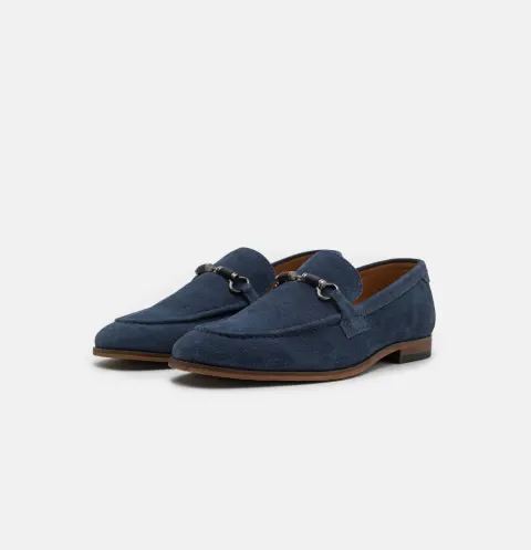 Mocassin nubock bleu Pier one