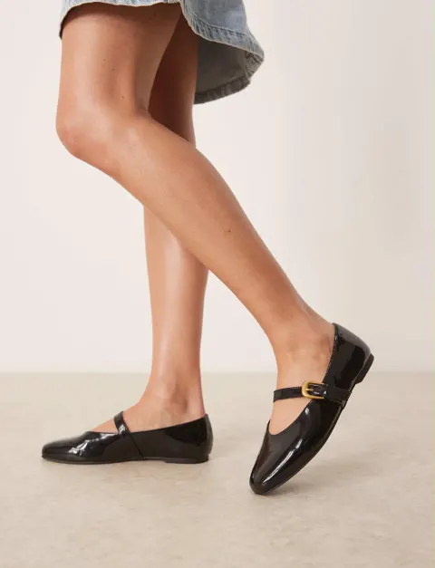 Ballerine vernie noire ASOS
