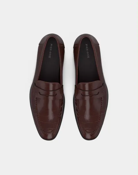 Mocassin bordeaux sombre Pier One