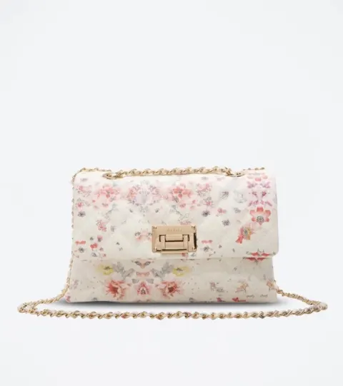 Sac clucht fleur blanche et rouge Aldo