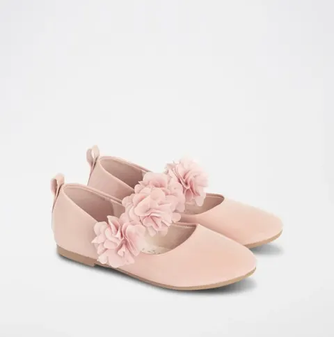 Ballerine rose bande fleur Cool Club