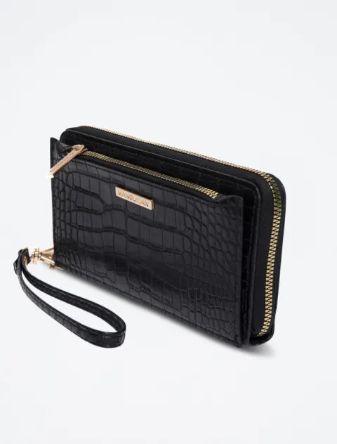 Porte feuille monnaie croco Manoukian