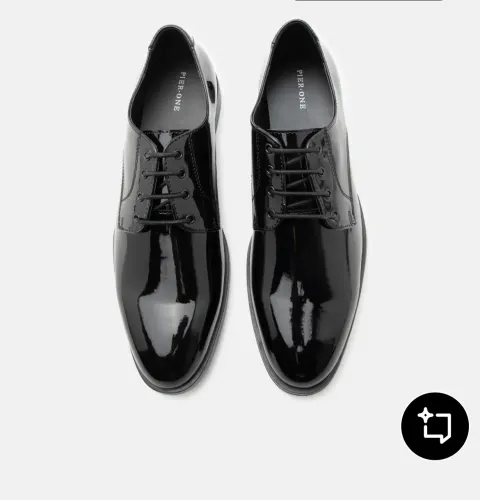Derby noire vernie Pier One