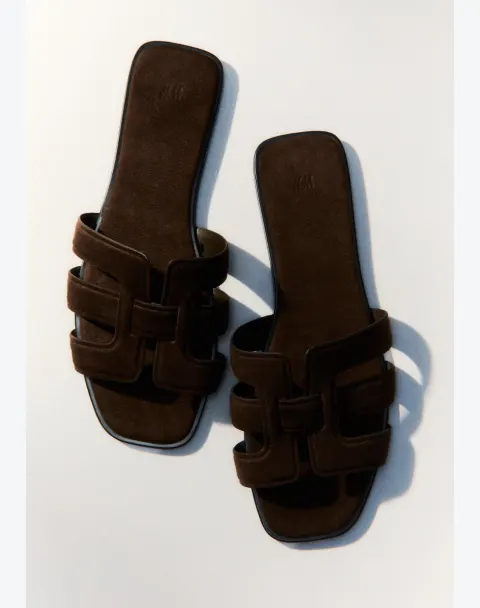 Mule plate marron H&M