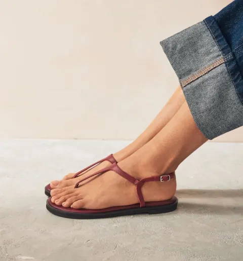 Sandale bordeaux Next