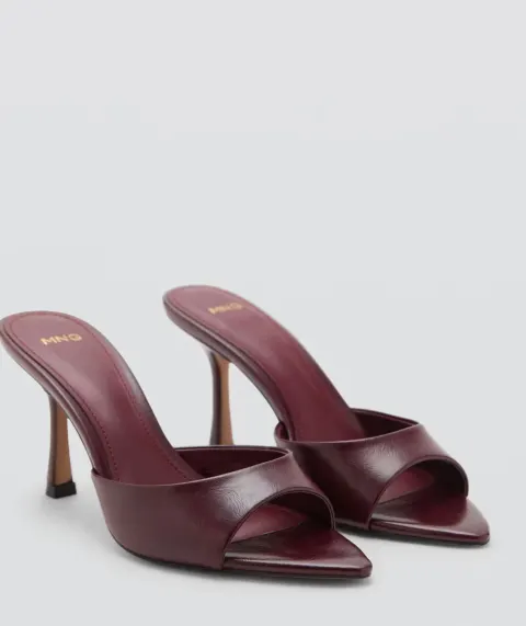 Mule bordeaux Mango