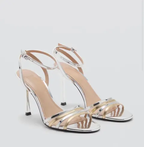Sandale or et argent Mango