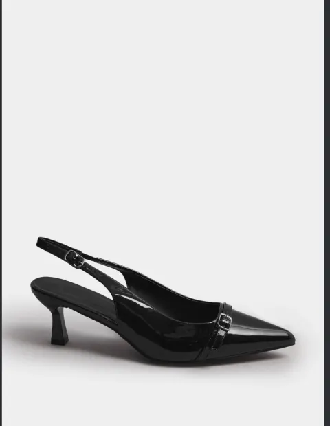 Slingback noire vernie Linzi