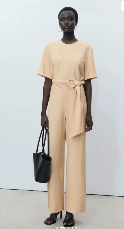 Combinaison beige Mango