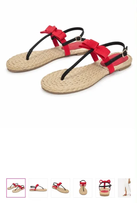 Sandale rouge noeud Montevita
