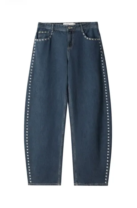 Pantalon jeans bleu Bershka