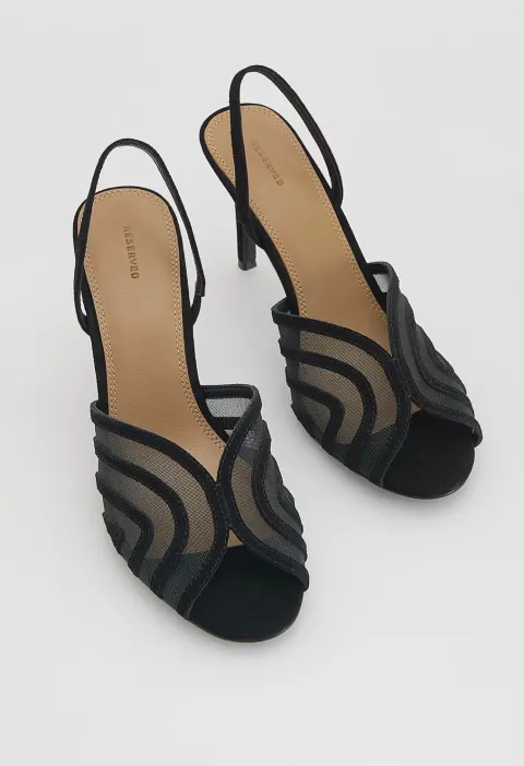 Slingback noire dentelle Reserved