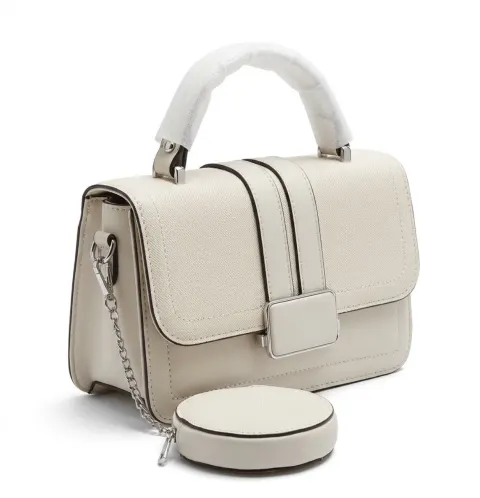 Sac clucht carré beige